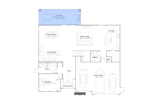 House floor plan «House», 4 bedrooms in Crescent Ridge