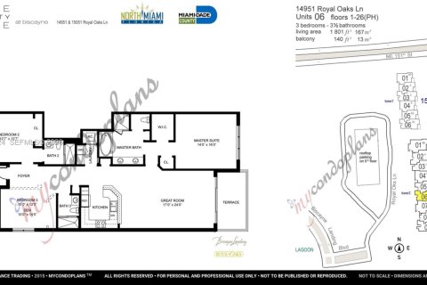 Купить кондоминиум в Норт-Майами, Флорида 3 спальни, 167.32м2, № 1999130 - фото 14