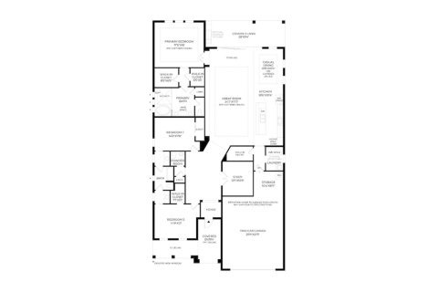 Townhouse floor plan «266SQM», 3 bedrooms in AZURE AT HACIENDA LAKES