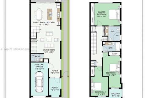 Touwnhouse à louer à Miami, Floride: 3 chambres, 187.29 m2 № 2046296 - photo 24
