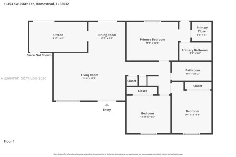 Villa ou maison à vendre à Homestead, Floride: 3 chambres, 124.77 m2 № 2068655 - photo 5