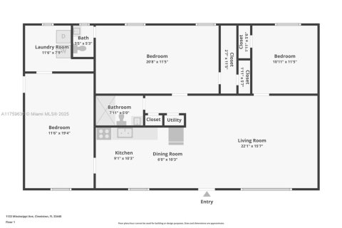 House in Clewiston, Florida 3 bedrooms, 121.14 sq.m. № 1708426 - photo 23