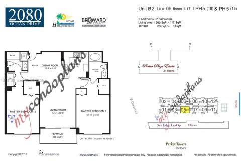 Купить кондоминиум в Халландейл-Бич, Флорида 2 спальни, 117.06м2, № 2040759 - фото 25