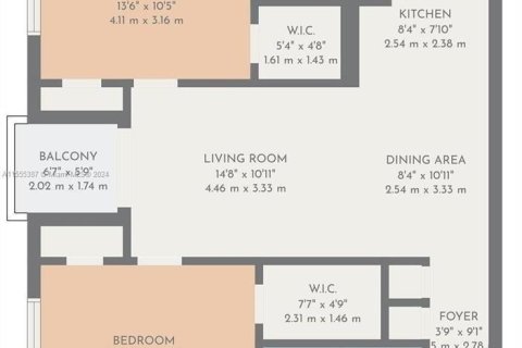 Снять в аренду кондоминиум в Дейви, Флорида 3 комнаты, 87.51м2, № 2175745 - фото 14