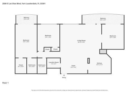 Condominio en venta en Fort Lauderdale, Florida, 3 dormitorios, 176.14 m2 № 2087498 - foto 20
