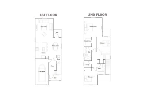 Townhouse floor plan «167SQM AMELIA», 3 bedrooms in WESTVIEW