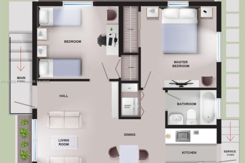 Снять в аренду виллу или дом в Майами, Флорида 2 спальни, 69.49м2, № 1950052 - фото 24