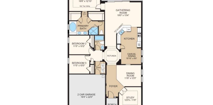 Property floor plan «House», 3 bedrooms in Echo Park