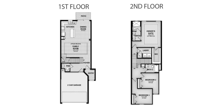 Townhouse floor plan «153SQM WASHINGTON», 3 bedrooms in WYNDRUSH CREEK
