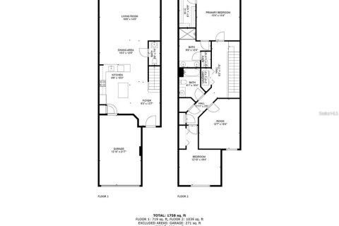 Touwnhouse à louer à Orlando, Floride: 3 chambres, 174.75 m2 № 2428719 - photo 3
