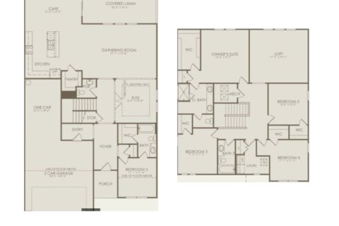House floor plan «House», 5 bedrooms in The Trails at Grand Oaks