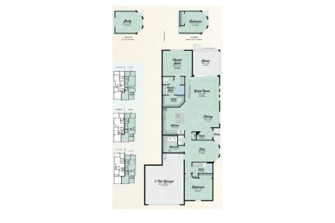House floor plan «House», 2 bedrooms in Latitude Margaritaville Watersound