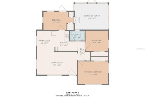 House in Gulfport, Florida 3 bedrooms, 116.87 sq.m. № 1789570 - photo 6