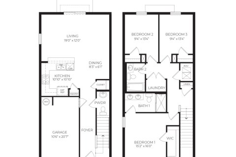 Townhouse in Davenport, Florida 3 bedrooms, 135.92 sq.m. № 1848055 - photo 1