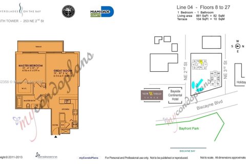 Купить кондоминиум в Майами, Флорида 1 спальня, 74.88м2, № 2012460 - фото 18