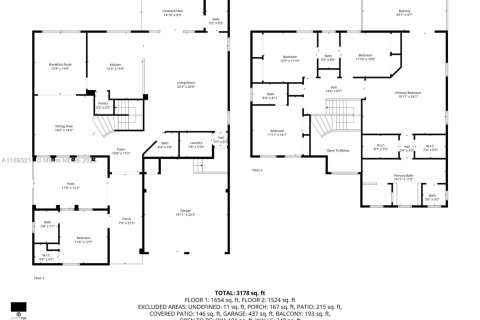 Снять в аренду виллу или дом в Катлер-Бей, Флорида 5 спален, 323.21м2, № 1945096 - фото 16
