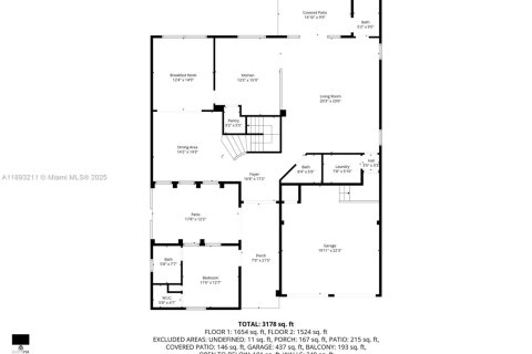 Снять в аренду виллу или дом в Катлер-Бей, Флорида 5 спален, 323.21м2, № 1945096 - фото 14