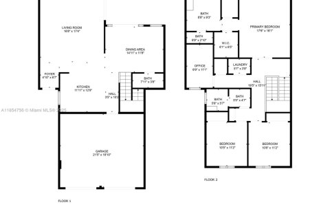 Купить виллу или дом в Катлер-Бей, Флорида 3 спальни, 184.69м2, № 1958189 - фото 28