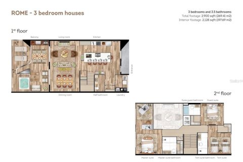 Townhouse in Kissimmee, Florida 3 bedrooms, 197.7 sq.m. № 2358810 - photo 23