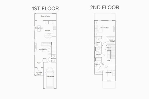 Townhouse floor plan «143QM GLENMOOR», 2 bedrooms in TOWNES AT LAKE THOMAS