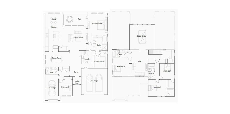 House in ESTANCIA

 in Wesley Chapel, Florida 5 bedrooms, 382 sq.m. № 68803