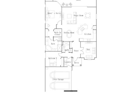 Планировка виллы или дома «House» 2 спальни в ЖК Wellen Park Golf & Country Club - Executive Homes