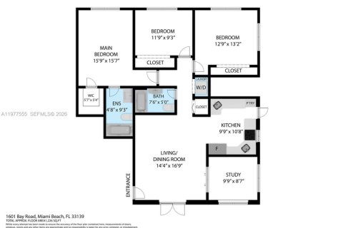 Copropriété à vendre à Miami Beach, Floride: 3 chambres, 113.34 m2 № 2041122 - photo 15