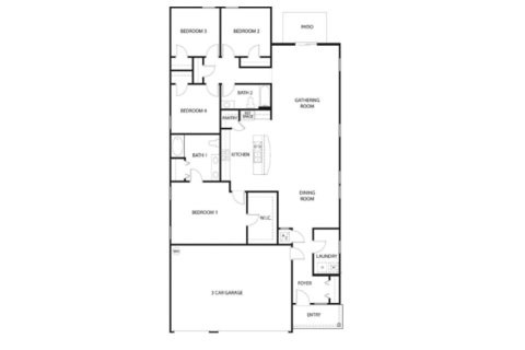 House floor plan «House», 4 bedrooms in River Glen Express by D.R. Horton