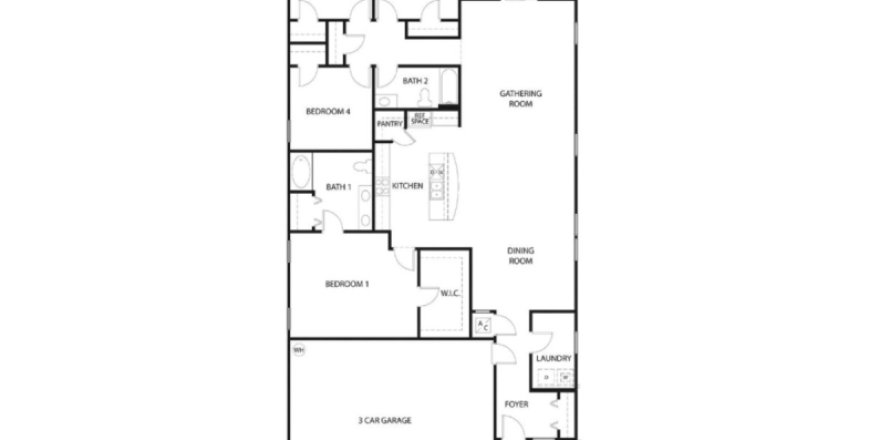 House floor plan «House», 4 bedrooms in River Glen Express by D.R. Horton