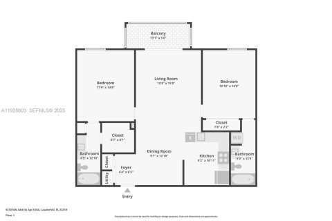 Купить кондоминиум в Лодерхилл, Флорида 2 спальни, 100.8м2, № 1994095 - фото 29