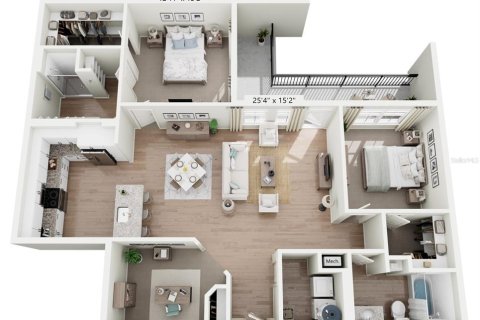 Villa ou maison à louer à Apopka, Floride: 3 chambres, 121.14 m2 № 2387651 - photo 3
