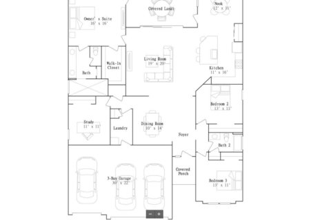 House floor plan «House», 3 bedrooms in Saddle Oaks - Saddle Oaks 60s