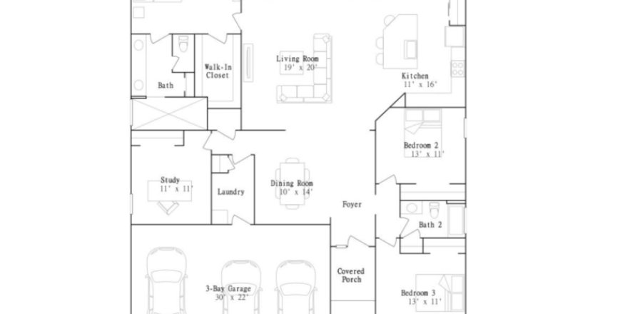 Дом в Saddle Oaks - Saddle Oaks 60s в Джэксонвилл, Флорида 3 комнаты, 211м2 № 426516