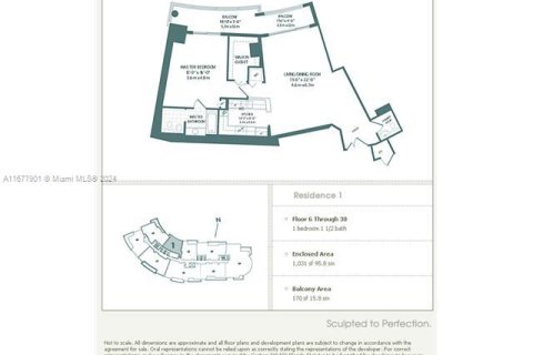 Condominio en venta en Miami, Florida, 1 dormitorio, 95.78 m2 № 2077081 - foto 15