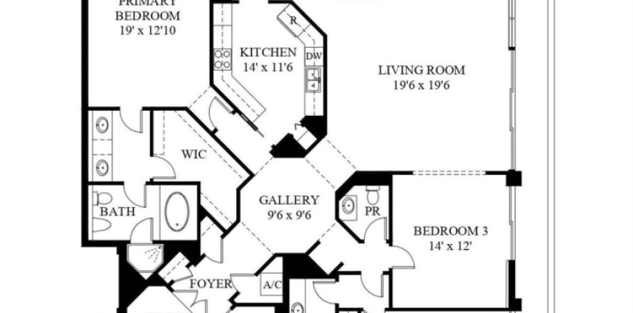 Condo à West Palm Beach, Floride, 3 chambres № 1097430