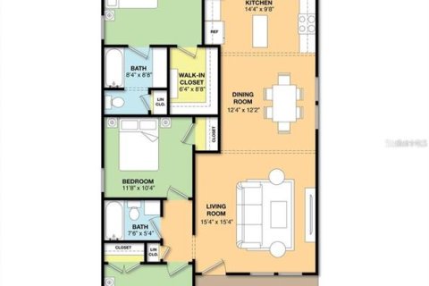 House in Lake Butler, Florida 3 bedrooms, 119.84 sq.m. № 2258201 - photo 21