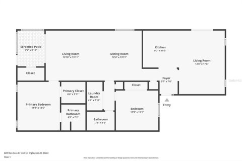 Condo in Englewood, Florida, 2 bedrooms  № 1826261 - photo 7