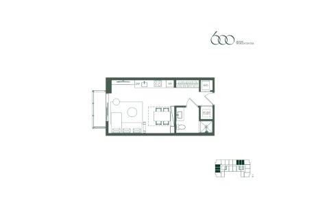 Property floor plan «Apartment», 1 bedroom in 600 MIami Worldcenter