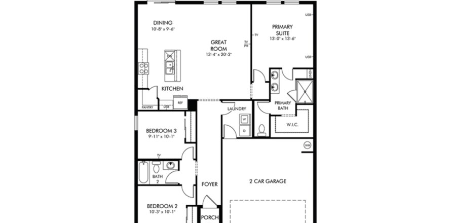 House in Lake Hamilton, Florida 3 bedrooms, 138.52 sq.m. № 1751219