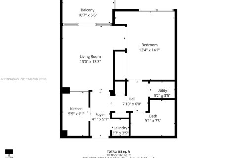 Condominio en venta en Miami, Florida, 1 dormitorio, 63.17 m2 № 2056329 - foto 30