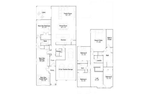 Townhouse floor plan «367SQM», 5 bedrooms in STOREY PARK