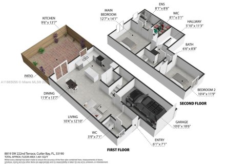 House in Cutler Bay, Florida 2 bedrooms, 141.03 sq.m. № 1893287 - photo 2