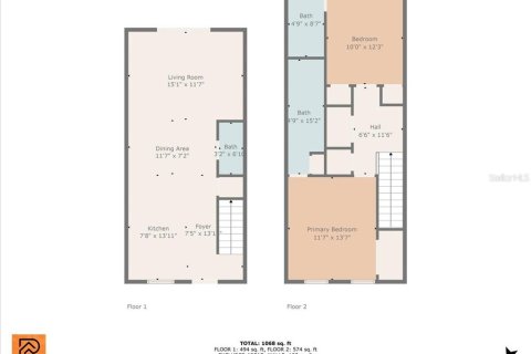 Townhouse in Bradenton, Florida 2 bedrooms, 110.27 sq.m. № 1916341 - photo 25