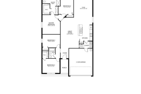 Планировка виллы или дома «House» 4 спальни в ЖК Flagler Estates