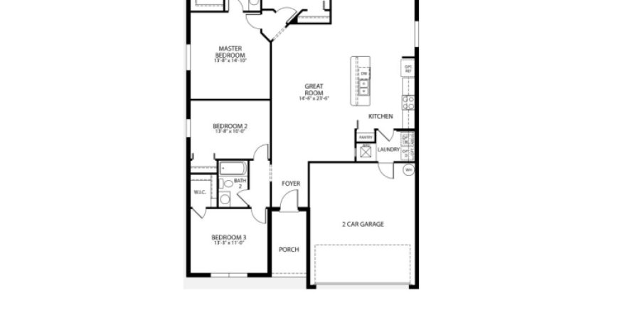 Планировка виллы или дома «House» 4 спальни в ЖК Flagler Estates