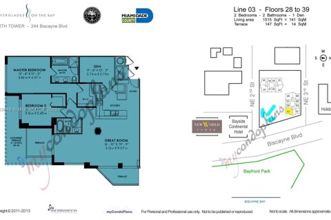 Купить кондоминиум в Майами, Флорида 2 спальни, 126.63м2, № 2018472 - фото 28