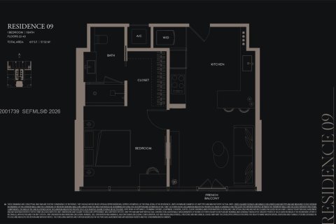 Copropriété à vendre à Miami, Floride: 1 chambre, 57.32 m2 № 2068104 - photo 2