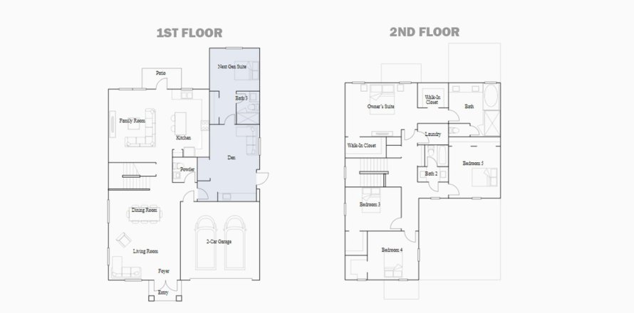 Планировка таунхауса «307SQM WATERFORD» 5 спален в ЖК VERDANA LANDINGS