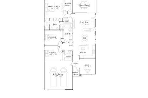 Планировка объекта «House» 3 спальни в ЖК St Augustine Lakes - St Augustine Lakes 50S