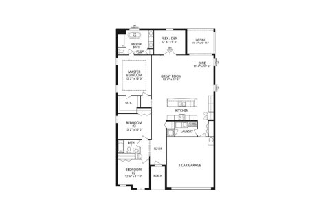 House floor plan «597 Pawnee Ct», 4 rooms in Calabay Crossing